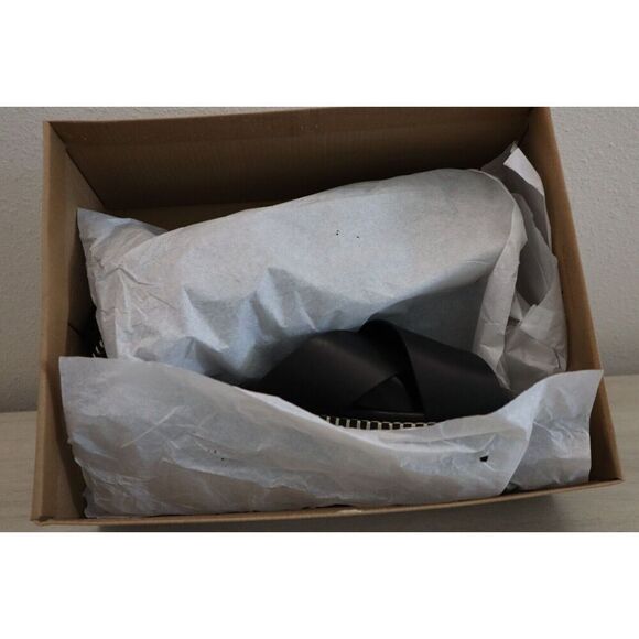 FitFlop Women's Sz 9 Black Eloise Espadrille Leather Wedge Cross Slides - Picture 2 of 15